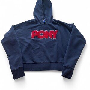 PONY y2k hoodie with red accents